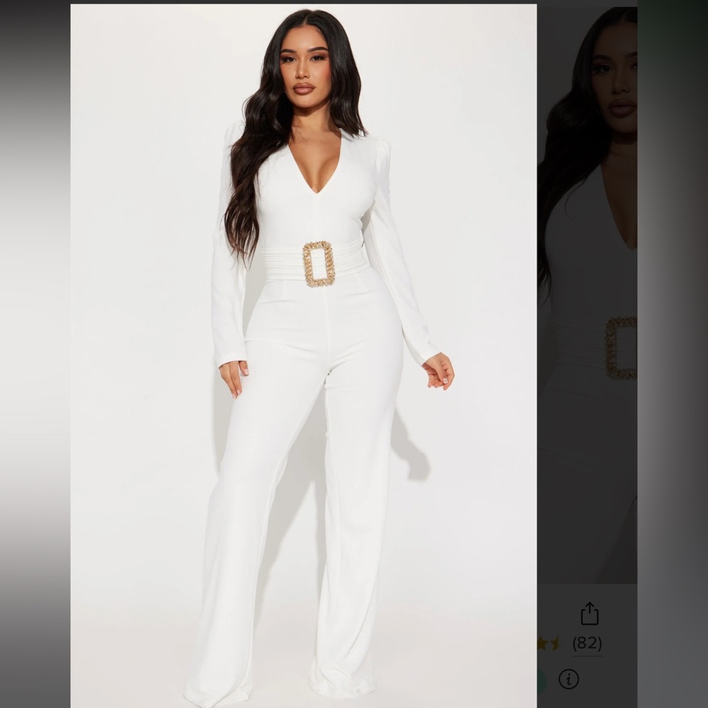 Bailey embellished jumpsuit- white